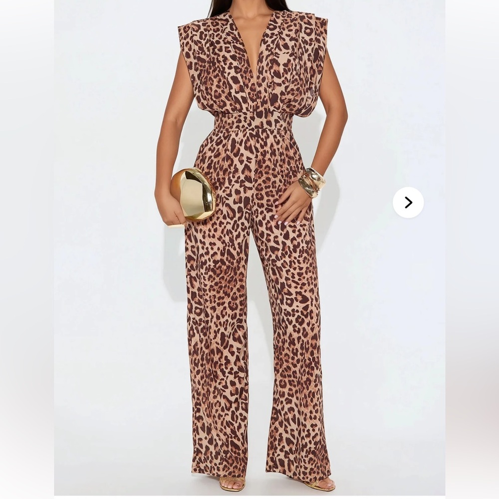 Leopard Print Jumpsuit with size S